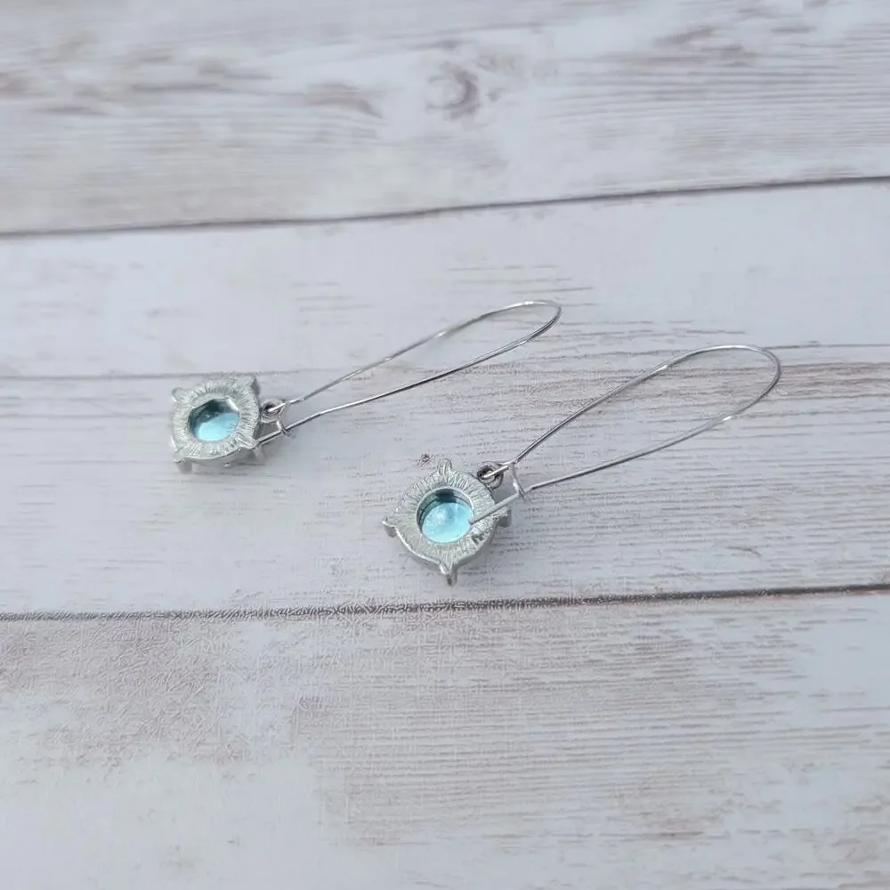 Long Frosted Dangle Earrings